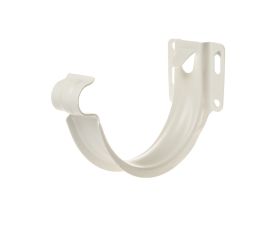 115mm White Steel Half Round 'Shallow' Fascia Bracket