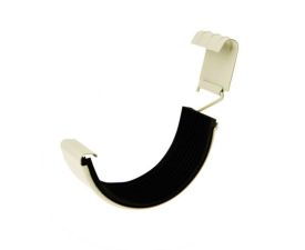 115mm White Steel Half Round Union Connector