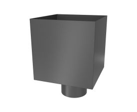 80mm Grey Colordur Steel Plain Hopper