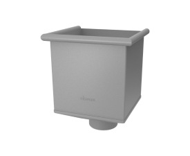 80mm Grey Aluminium Colordur Steel Plain Hopper