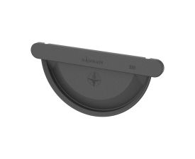 125mm Grey Colordur Steel Half Round Push Fit Stopend