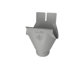 125mm Grey Aluminium Colordur Steel HR 80mm Wrap Around Outlet