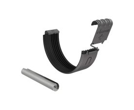125mm Grey Colordur Steel Half Round Gutter Union