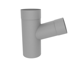 80mm Grey Aluminium Colordur Steel Round Downpipe Branch 