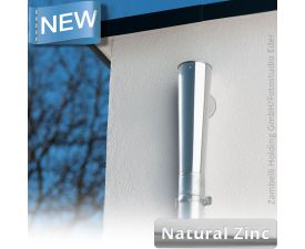 Galvanised Steel Parapet “connected through the wall” Hopper with 80mm Outlet