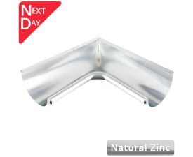 115mm Half Round Natural Zinc 90 Degree Internal Gutter Angle