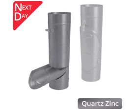 80mm Natural Zinc Downpipe Divertor