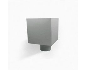 80mm Grey Aluminium Steel Plain Hopper
