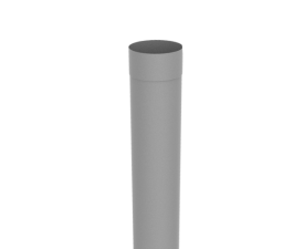 80mm x 3m Grey Aluminium Colordur Steel Round Downpipe