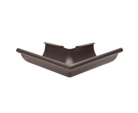 115mm Sepia Brown Steel Half-Round 90° External Gutter Angle
