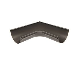 115mm Sepia Brown Steel Half-Round 90° Internal Gutter Angle