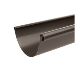 125mm Sepia Brown Steel Half Round Gutter 3m