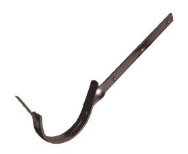 125mm Half Round Sepia Brown Galvanised Steel Side Fix Rafter Bracket 