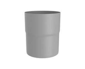 80mm Grey Aluminium Colordur Steel Round Downpipe Connector 