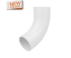 80mm White Steel D/Pipe 70 Bend