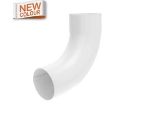 80mm White Steel D/Pipe 90 Bend