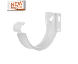 125mm White Steel Half Round 'Shallow' Fascia Bracket