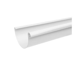 115mm White Steel Half-Round 3m Gutter Length 