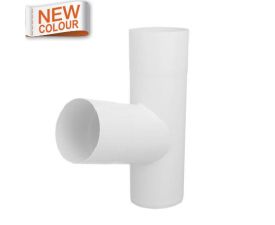 80mm White Steel D/Pipe 72 Branch