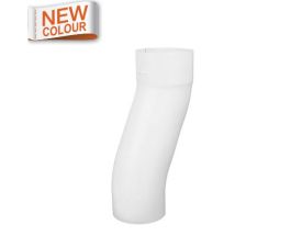 80mm White Steel D/Pipe 60mm Offset