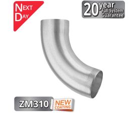 80mm Infinity ZM Downpipe 70degree Bend from Rainclear Systems with a 20year full system guarantee and next day delivery